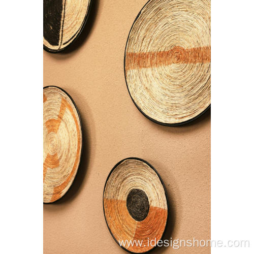 Wooden Tray with Hemp Rope Decorative Tray